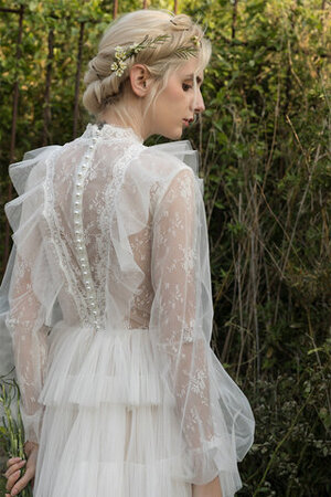 Abito da sposa elegante dolce cerniera moda con perla in pizzo - Foto 4