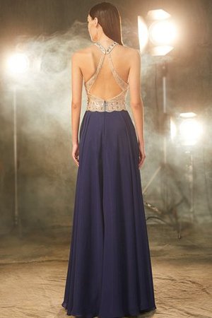 Robe de soirée longue avec perle en chiffon larges bretelles de princesse - Photo 2