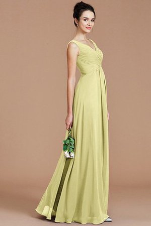 Robe demoiselle d'honneur avec chiffon ligne a avec sans manches v encolure dos nu - Photo 12