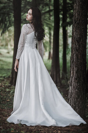 Robe de mariée splendide fermeutre eclair jusqu'au sol de traîne courte delicat - Photo 2