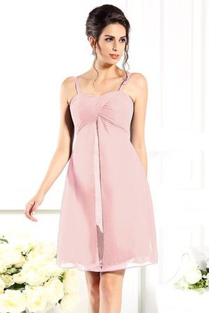 Robe demoiselle d'honneur bref en chiffon ligne a fermeutre eclair avec sans manches - Photo 21