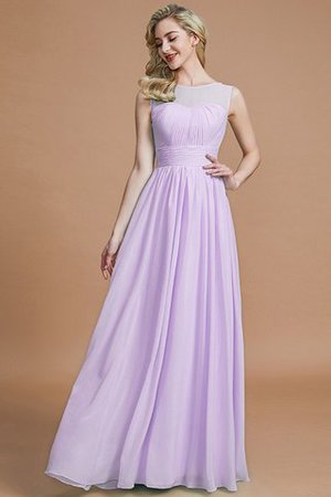 Robe demoiselle d'honneur naturel avec sans manches ligne a en chiffon de princesse - Photo 24