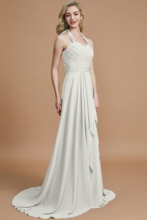 Robe demoiselle d'honneur naturel de dos nu de princesse en chiffon a-ligne - Photo 21