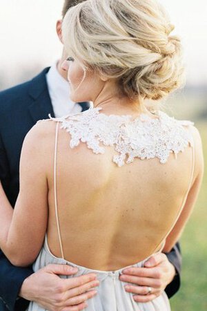 Romántico Vestido de Novia de Corte-A de Espalda Descubierta de Escote en V de Playa - Foto 1