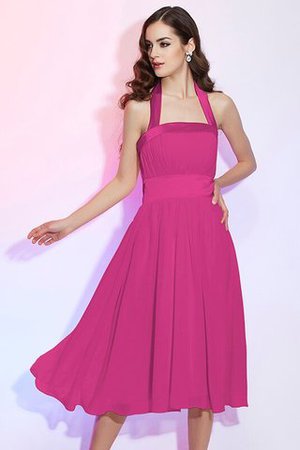 Robe demoiselle d'honneur plissé simple de princesse au drapée avec chiffon - Photo 10