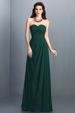 Robe demoiselle d'honneur longue plissé de princesse avec fronce a-ligne - Photo 9