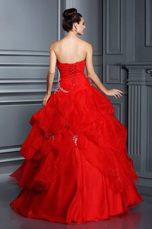 Robe de quinceanera formelle longue de tour de ceinture en haute cordon en organza - Photo 2