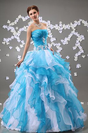 Abito dal Dolce Sedici senza strap A-Line con Perline Ball Gown Moderno con Fiore - Foto 1