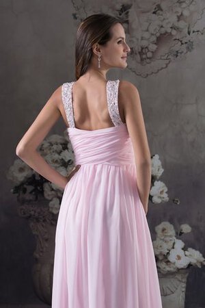 Abito da Sera in Chiffon con Criss-cross con Piega con Perline Lungo - Foto 6