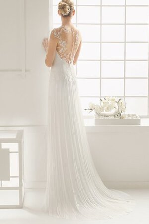 Abito da Sposa con Ricamo All Aperto Shiena Sheer Senza Maniche Semplice sensuale - Foto 2