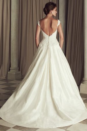 Robe de mariée splendide formelle de traîne courte fermeutre eclair de col en cœur - Photo 2