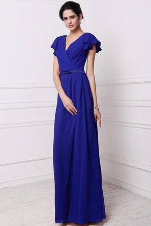 Robe demoiselle d'honneur plissé longue en chiffon avec fronce en forme - Photo 24