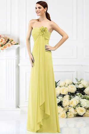 Robe demoiselle d'honneur longue avec fleurs avec chiffon de bustier ligne a - Photo 8