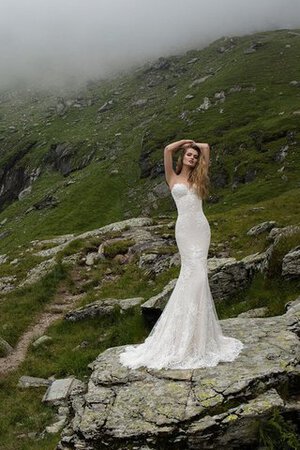 Robe de mariée simple romantique luxueux jusqu'au sol avec sans manches - Photo 5