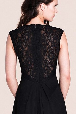 V-Ausschnitt Chiffon A-Line plissiertes Elegantes Brautjungfernkleid mit Bordüre - Bild 5