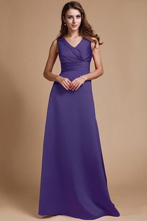 Robe demoiselle d'honneur fermeutre eclair jusqu'au sol de princesse ruché a-ligne - Photo 25