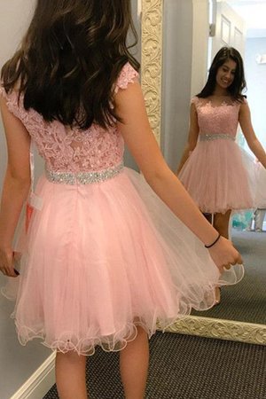 Robe fête de la rentrée manche nulle appliques rêveur en tulle naturel - Photo 1