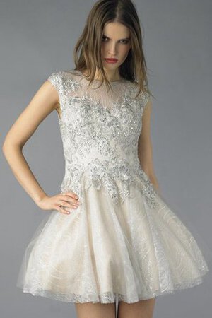 Abito Homecoming in Pizzo con Applique con Perline Lupetto originale decorato - Foto 5