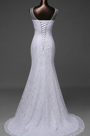 Robe de mariée distinguee de col en v de sirène appliques avec perle - Photo 3