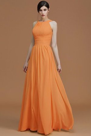 Robe demoiselle d'honneur avec zip a-ligne de princesse en chiffon manche nulle - Photo 26