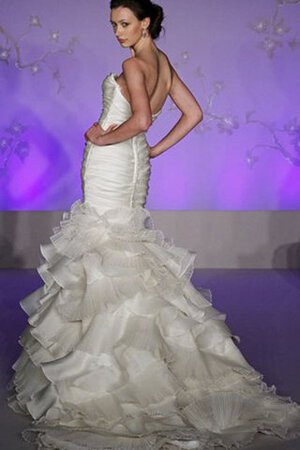 Vestido de Novia en Organza de Sin mangas de Espalda Descubierta de Volantes Adorno - Foto 3