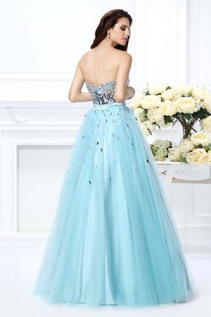 Ärmelloses Duchesse-Linie Anständiges Quinceanera Kleid mit Pailletten aus Satin - Bild 2