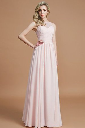 Robe demoiselle d'honneur de col bateau de princesse avec chiffon a-ligne ruché - Photo 5