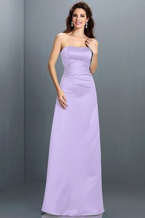 Robe demoiselle d'honneur naturel en satin de princesse avec zip de bustier - Photo 19