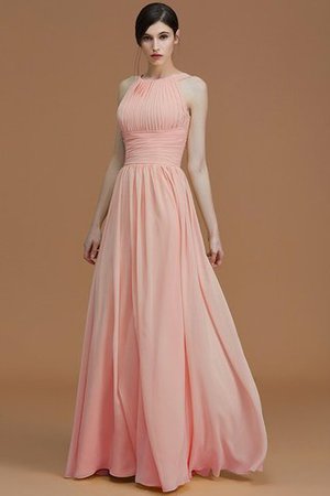 Robe demoiselle d'honneur avec zip a-ligne de princesse en chiffon manche nulle - Photo 27