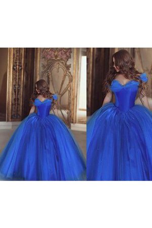 Vestido de Quinceañeras en Organza de Un sólo hombro de Manga tapada de Apliques - Foto 4