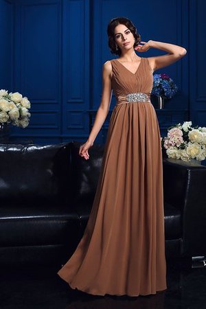 Chiffon Reißverschluss A Linie Plissiertes Prinzessin Brautmutterkleid - Bild 3