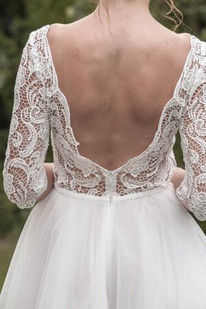 Robe de mariée informel longueur mollet appliques v col profonde a-ligne - Photo 3