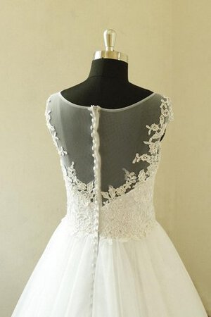 Abito da Sposa Coda A Strascico Corto classico Cerniera Cappellino originale con Manica Corte - Foto 3