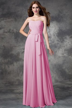 Robe demoiselle d'honneur naturel a-ligne avec chiffon fermeutre eclair de bustier - Photo 22