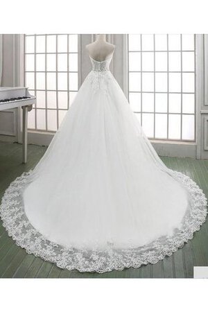 Abito da Sposa con Applique in Pizzo Cuore A-Line alta vita Impero - Foto 2