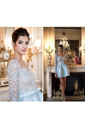 Robe fête de la rentrée chic ruché en tulle col u profond avec zip - Photo 2