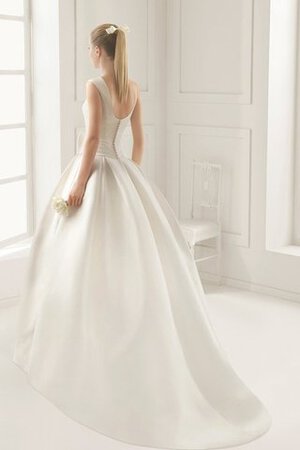 Robe de mariée derniere tendance en satin col u profond ceinture en étoffe avec ruban - Photo 2