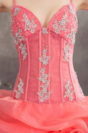 Abito Quinceanera con Increspature Conotta Ball Gown con Applique - Foto 4