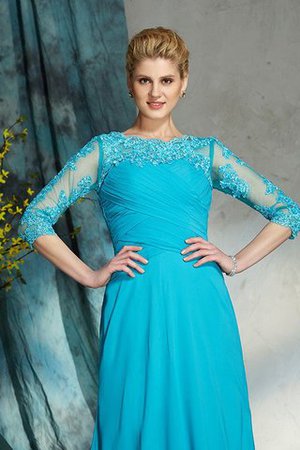 Prinzessin Chiffon Bateau Reißverschluss Brautmutterkleid mit Applikation - Bild 6