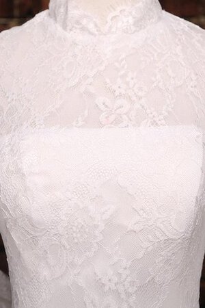 Abito da Sposa Fuori dalla spalla Sotto Ginocchio in Tulle con Maniche Lunghe A-Line in pizzo - Foto 4