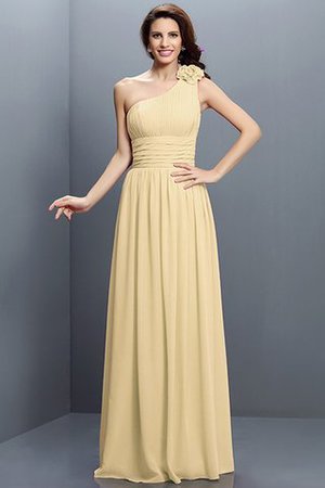 Robe demoiselle d'honneur longue en chiffon au drapée jusqu'au sol fermeutre eclair - Photo 6