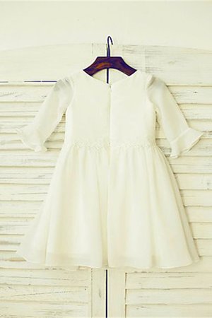 Robe de cortège enfant naturel ligne a avec manche longue de princesse avec chiffon - Photo 2