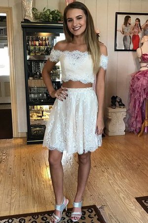 Normale Taille Zwei Stück Prinzessin A Linie Ärmelloses Abiballkleid - Bild 1