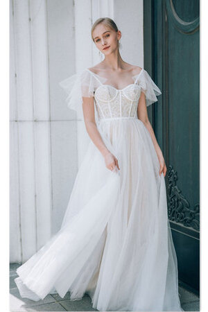 Robe de mariée divin au jardin avec manche courte en salle facile - Photo 1