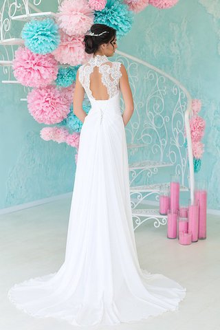 Robe de mariée simple décontracté avec chiffon de col en v de fourreau - Photo 2