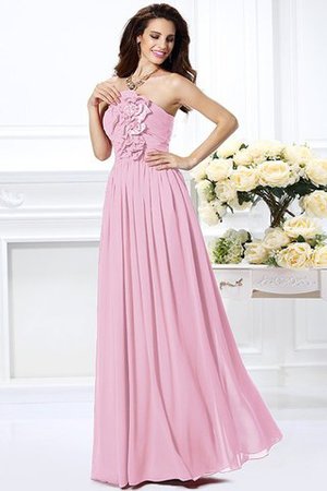 Robe demoiselle d'honneur fermeutre eclair en chiffon avec fleurs de bustier ligne a - Photo 22