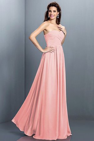 Plissiertes Chiffon Ärmelloses A-Line Brautjungfernkleid mit Drapierung - Bild 21