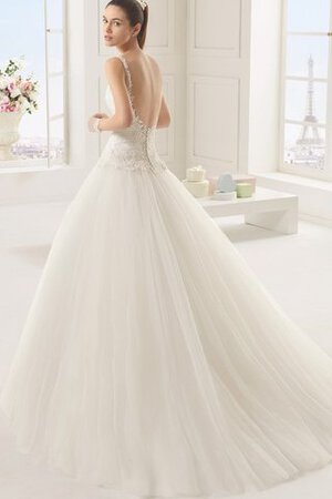 Abito da Sposa A Terra Vintage seducente a Sala Ball Gown Schiena Nuda - Foto 3