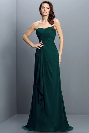 Robe demoiselle d'honneur plissage longue de sirène avec sans manches avec chiffon - Photo 9