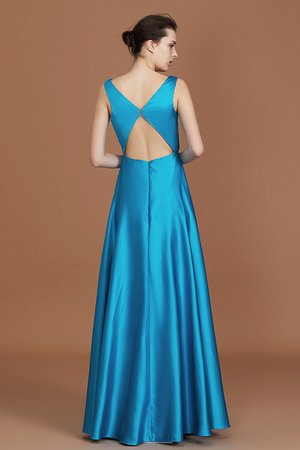 Robe demoiselle d'honneur de lotus spécial en satin de princesse jusqu'au sol - Photo 2